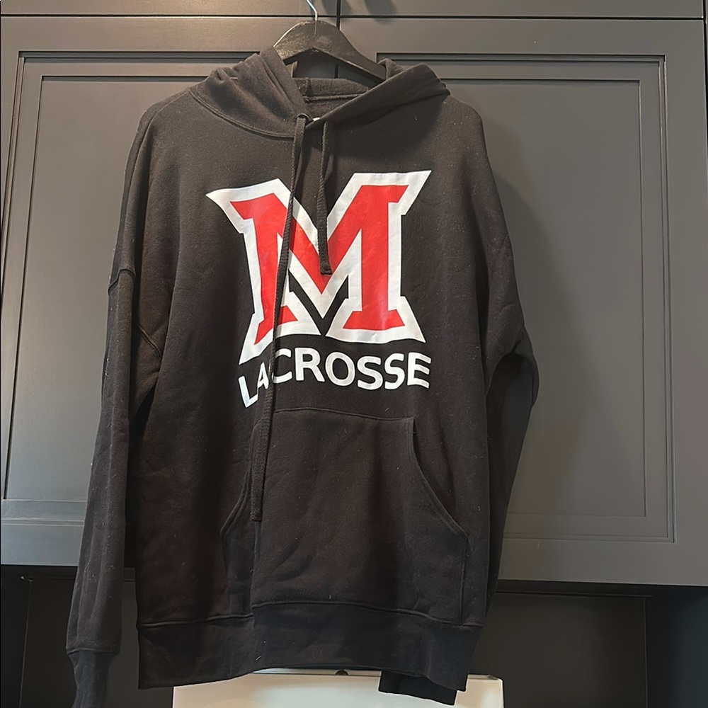 Black and Red Miami Oh Lacrosse Hoodie never been worn